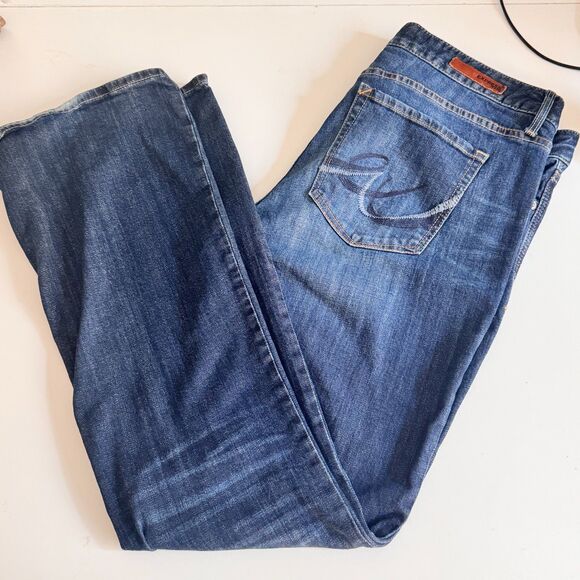 Express Jeans Stella Low Rise Bootcut Dark Wash Women’s Size 12R Mid 2000s Style - Picture 1 of 9